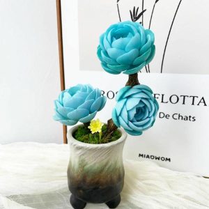 Clay Succulents | Realistic Clay Artificial Anna Rose Succulents Plants In Pots Home Decor Clafts & Pots Clay Succulents