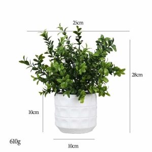 Desktop Bonsai(M) | Artificial Douban Grass Double-Layer Dense Cement Potted Plant Bonsai Desktop Bonsai(M)