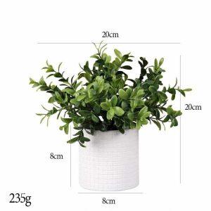 Desktop Bonsai(M) | Artificial Douban Grass Grid Cylindrical Pulp Potted Plant Bonsai Desktop Bonsai(M)