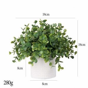 Desktop Bonsai(M) | Artificial Encrypted Euclidean Grid Cylindrical Pulp Potted Plant Bonsai Desktop Bonsai(M)