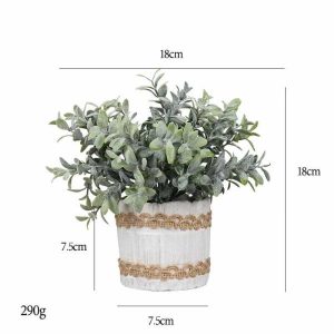 Desktop Bonsai(M) | Artificial Frost Hanging Douban Grass Cylindrical Cement Potted Plant Bonsai Desktop Bonsai(M)