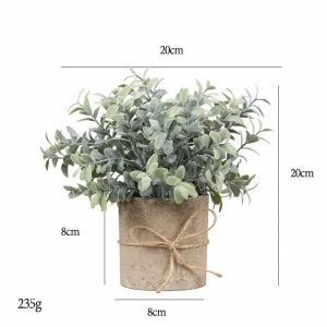 Desktop Bonsai(M) | Artificial Frost Hanging Douban Grass Cylindrical Pulp Potted Plant Bonsai Desktop Bonsai(M)