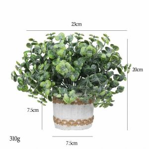 Desktop Bonsai(M) | Artificial Frost Hanging Duckweed Cylindrical Cement Potted Plant Bonsai Desktop Bonsai(M)