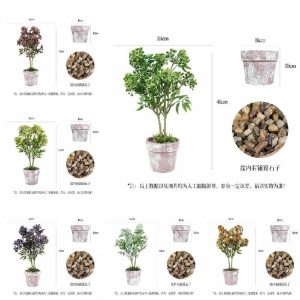 Desktop Bonsai(M) | Artificial Spray Painting New Oil Painting Embroidered Ball 4 # Brush White Pulp Potted Plant Bonsai Desktop Bonsai(M)