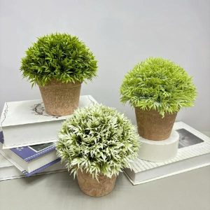 Desktop Bonsai(S) | Artificial Coconut Grass 3 # Pulp Potted Plant Bonsai Desktop Bonsai(S)