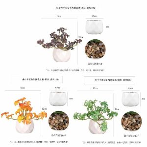 Desktop Bonsai(S) | Artificial Fragrant Leaf Handheld Diamond Ceramic Potted Plants Bonsai Desktop Bonsai(S)