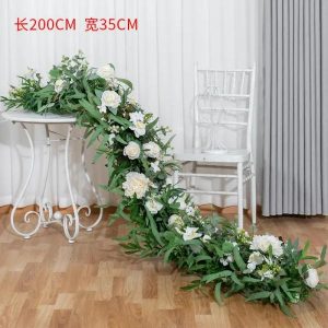 Flower Runner | Wedding Decoration, Floral Arrangement, Decorative Background Flower Runner Flower Runner