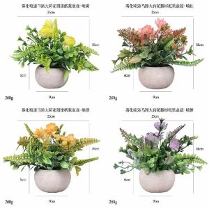 Flowers Bonsai | Artificial Nebulized Horseshoe Lotus Ball Pulp Potted Plant Bonsai Flowers Bonsai