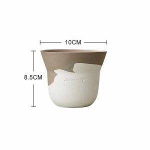 Pot | Ceramic Flowerpot With Mixed Soil And Stirred Tire Clafts & Pots Pot