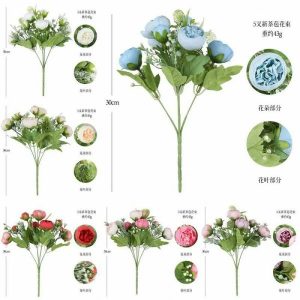 Rose | Artificial 5-Fork New Tea Bud Artificial Flower Rose