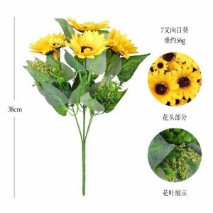 Sunflower | Artificial 7-Fork Sunflower Artificial Flower Sunflower