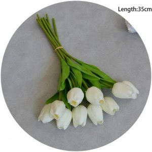 Tulip | European Style Retro 10 Head Tulip Bouquet Pu Artificial Flower Artificial Flower Tulip