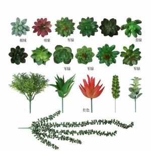 Artificial Succulents | Artificial 18 Succulent Flower Head Sets Artificial Plants Artificial Succulents