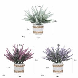 Desktop Bonsai(M) | Artificial Frost Hanging New Lavender Cylindrical Cement Potted Plant Bonsai Desktop Bonsai(M)