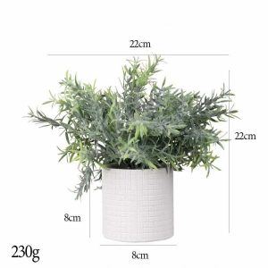 Desktop Bonsai(M) | Artificial Frost Hanging Snake Tongue Grass Grid Cylindrical Pulp Potted Plant Bonsai Desktop Bonsai(M)