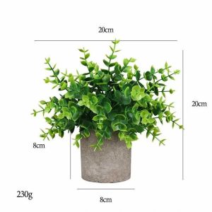 Desktop Bonsai(M) | Artificial Sharp Eucalyptus Cylindrical Pulp Potted Plant Bonsai Desktop Bonsai(M)